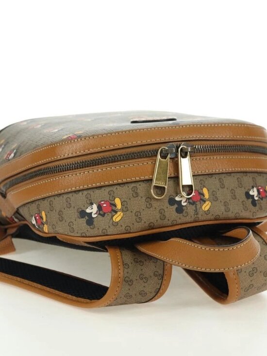 GUCCI Micro GG Supreme Disney Backpack PVC Beige Gold 552884 Auth YKZ1317M main image 6